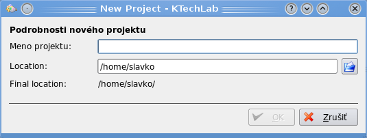 Nový projekt