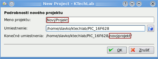 Nový projekt