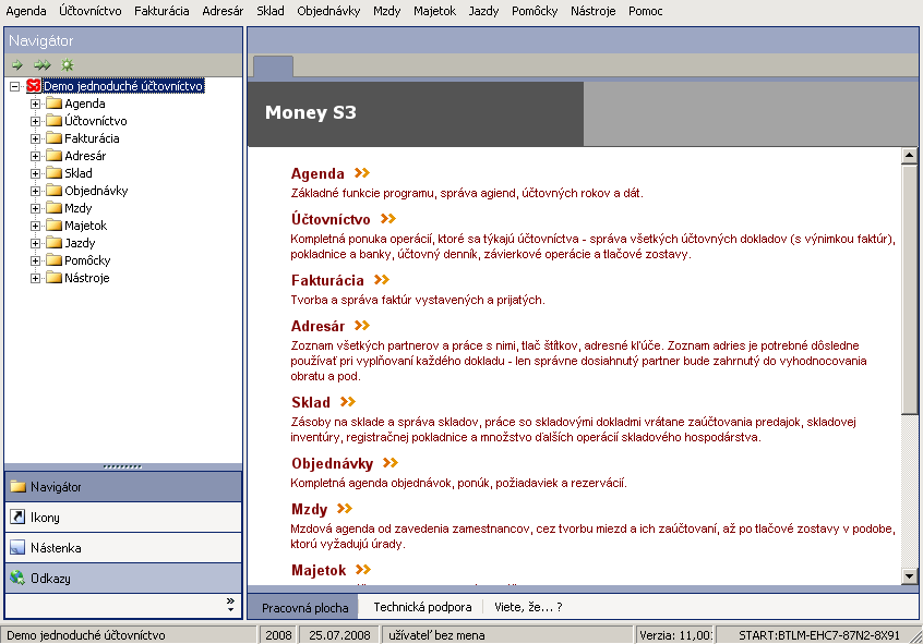Pracovná plocha Money S3