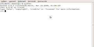 Konzola python linux